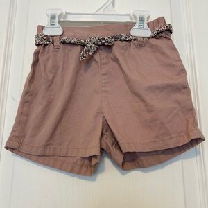 H&M Kids Brown Shorts with Patterned Belt